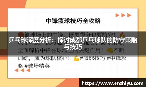 乒乓球深度分析：探讨成都乒乓球队的防守策略与技巧